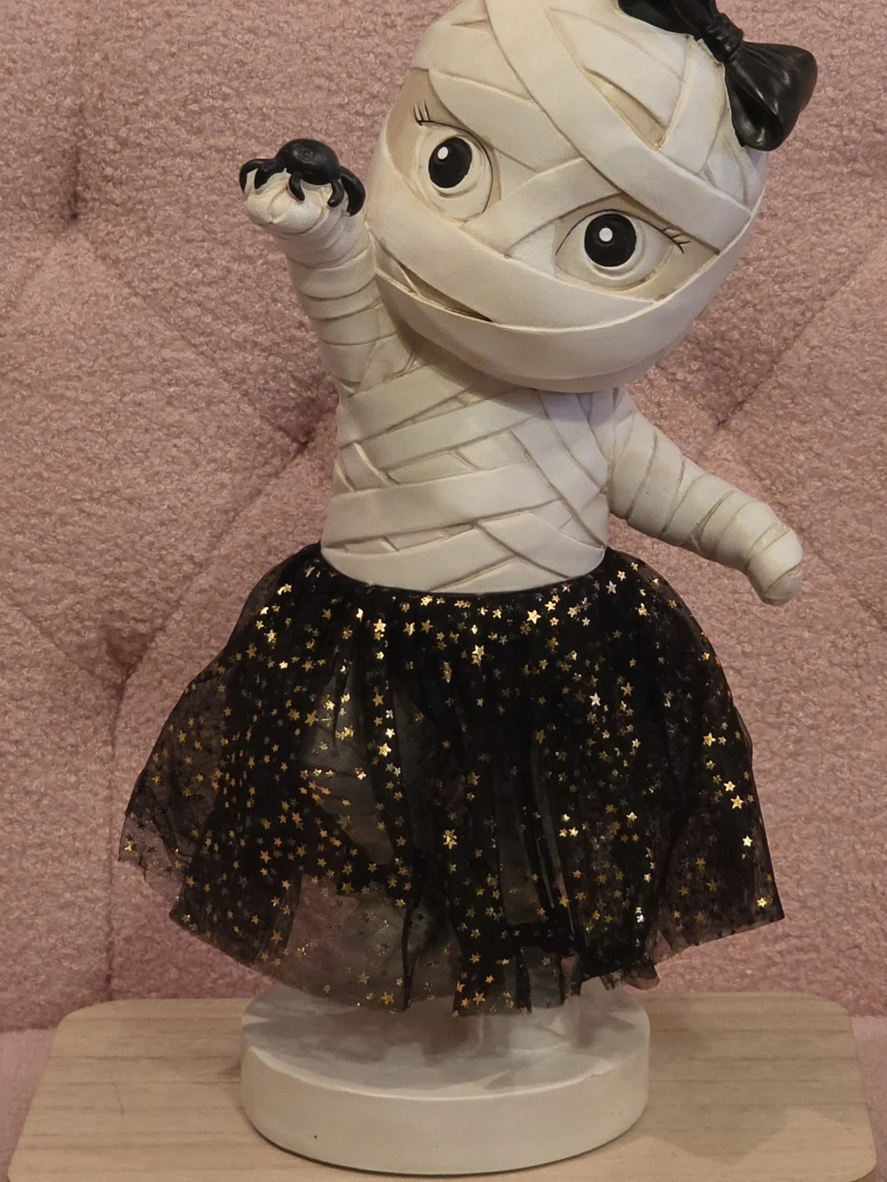 Coquette Mummy Girl Figurine with Star Tulle Skirt